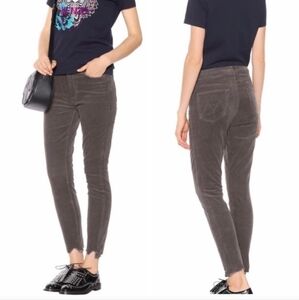 MOTHER High Waisted Looker Ankle Chew Corduroy Pants in Hopscotch Size 32